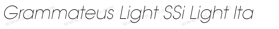 Grammateus Light SSi Light Italic字体转换